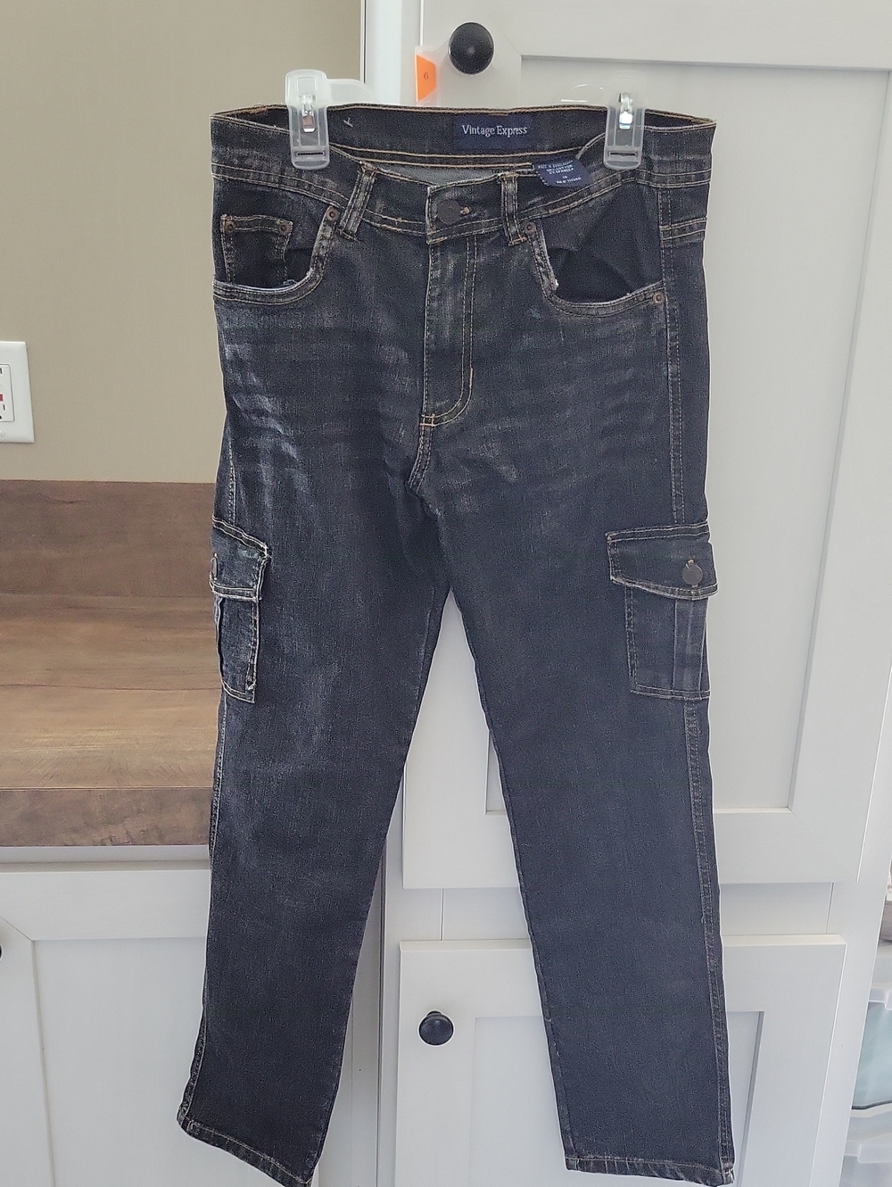 Kids' Black Cargo Jeans